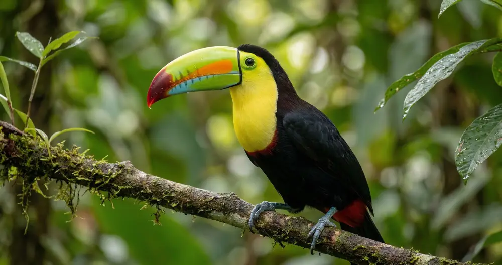 Tukan bunter Vogel Costa Rica